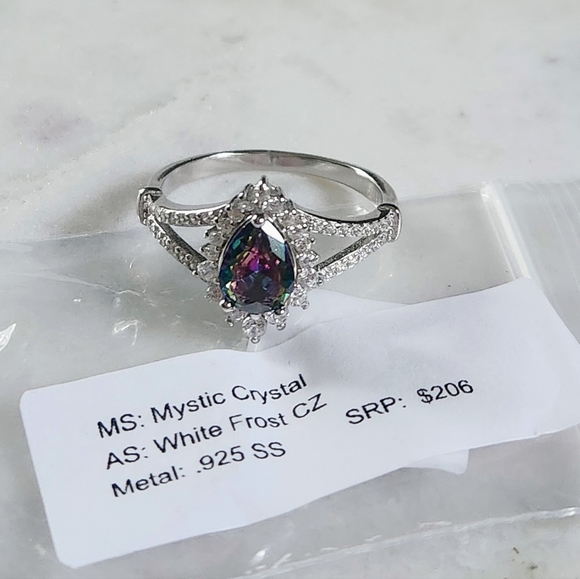 NWT Ryze Mystic Crystal White Frost CZ .925 Sterling Silver Ring - Size 9 - Picture 3 of 12